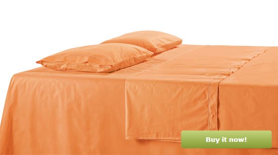 Burnt Orange Plain Duvet Quilt Cover Set 200 Thread Count Soft Touch Percale